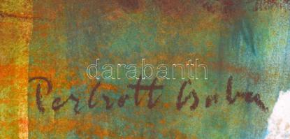 Perlrott jelzéssel: Fák ősszel. Pasztell, papír, sérült, 42×29,5 cm