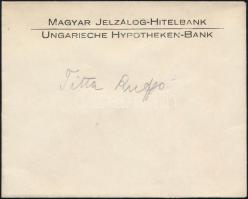 Titta Ruffo (1877-1953.) olasz operaénekes aláírása és dátumozása évjegykártyáján / Autograph signat...