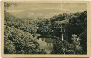 1947 Parád-gyógyfürdő, Felső arzénvasas tó. leporellólap, belül: kastély szálló, strandfürdő, gyógyvíz medence, Erzsébet szálloda, étterem, stb. Szlovák Anna kiadása (fa)