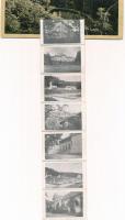 1947 Parád-gyógyfürdő, Felső arzénvasas tó. leporellólap, belül: kastély szálló, strandfürdő, gyógyv...