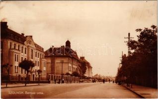 1932 Szolnok, Baross utca, kerékpár, Bábaképző és polgári leány iskola (EK)