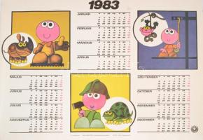 1983-1986 Vegyes plakát tétel, 3 db: 

1983 1983-as naptár, "Előzzük meg a baleseteket",...