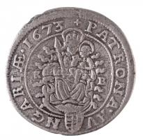 1673K-B 6kr Ag "I. Lipót" Körmöcbánya (2,74g) T:2- ph. Hungary 1673K-B 6 Kreuzer Ag "...