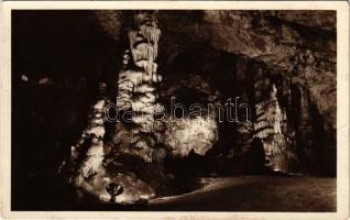 1937 Aggtelek-Jósvafő, Baradla cseppkőbarlang, Paradicsom előcsarnoka. Kessler Hubert felvétele (EK)