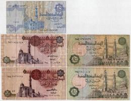 Egyiptom 1980-2008. 25p-1Ł (5x) T:III  Egypt 1980-2008. 25 Piastres - 1 Pound (5x) C:F Krause#54,62,50
