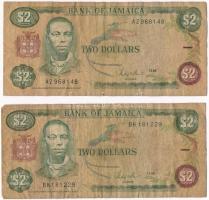 Jamaika 1986. 2$ (2x) T:III  Jamaica 1986. 2 Dollars (2x) C:F Krause#69b
