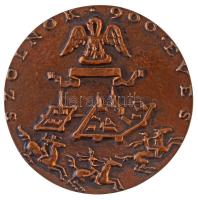 Búza Barna (1910-2010) 1975. Szolnok 900 éves kétoldalas Br érem (97,5mm) T:2 Hungary 1975. Szolnok 900 years old two-sided Br plaque. Sign.: Barna Búza (97,5mm) C:XF