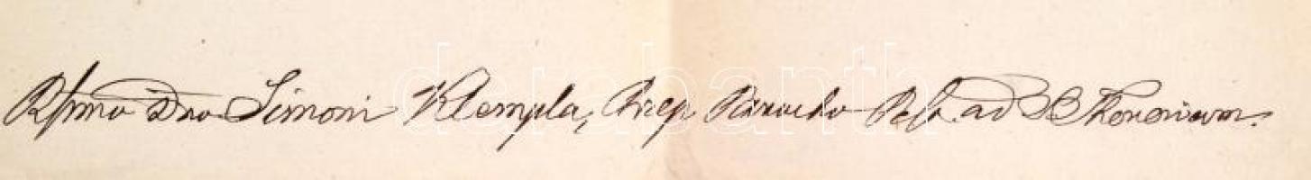 1871 Simor János (1813-1891) esztergomi érsek által aláírt egyházi irat