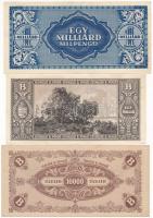 1946. 1.000.000.000MP piros "1848-as Fegyverek és Pénzek Kiállítása Pécsett 1966. március 4-6-i...