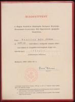 1957-1960 Magyar Szocialista Munkáspárt Marxizmus-Leninizmus Esti Egyeteme tanulmányi könyv + bizonyítvány