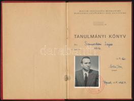 1957-1960 Magyar Szocialista Munkáspárt Marxizmus-Leninizmus Esti Egyeteme tanulmányi könyv + bizony...
