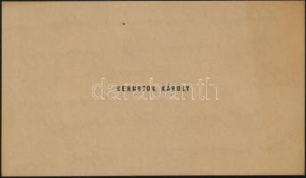 Kaffka Margit (1880-1918) író, költő autográf lírai sorai Kernstok Károly festőművész névjegykártyáj...