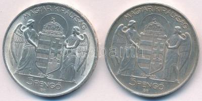 1939. 5P Ag "Horthy balra" (2x) T:1-,2 Adamo P8.2