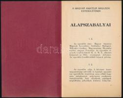 1933 Magyar Amateur Mágusok Egyesülete Budapest. Alapszabályok. Bp., (1933.), "Arany János-ny.&...
