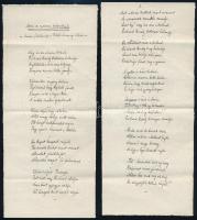 Palágyi Lajos (1866-1933) költő autográf kézirata. Mese az udvari bolondról címmel 5 beírt oldalon, melyet az írás tanúsága szerint felolvasott a Petőfi-Társaság ülésén