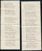 Palágyi Lajos (1866-1933) költő autográf kézirata. Mese az udvari bolondról címmel 5 beírt oldalon, ...