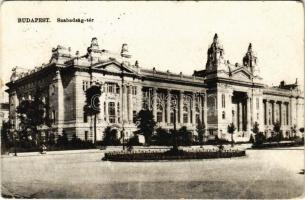 1934 Budapest V. Szabadság tér, Tőzsdepalota. Vasúti Levelezőlapárusítás 8. (EK)