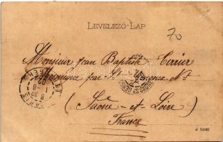 1902 Siófok, Táhnhoffer és Ángyán villa a Balaton partján. Schwarcz Bernát kiadása, Art Nouveau, flo...