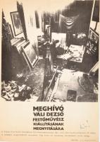 Váli Dezső (1942-) Munkácsy Mihály-díjas festőművész 3 db kiállítási plakátja, hajtott