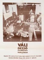 Váli Dezső (1942-) Munkácsy Mihály-díjas festőművész 3 db kiállítási plakátja, hajtott