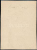 Herrer Cézár (1868-1919): Női portré, 1911. Tus, papír, jelzett. Gerő Ödön művészeti szakíró, újságí...