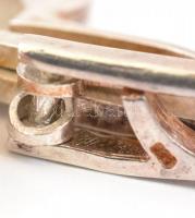 Ezüst(Ag) playboy nyuszis medál, mozgó hátoldallal, jelzett, 3x1,8 cm, nettó: 5,7 g