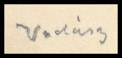 Vadász Endre (1901-1944): Gyermek a réten, ceruza, papír, jelzett. Proveniencia: Gerő Ödön művészeti...