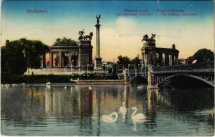 1914 Budapest XIV. Városliget, Millenniumi emlékmű (Hősök tere)