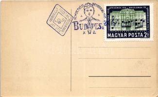 Budapest XIV. Városliget, a Budapesti Korcsolyázó Egylet műjégpályája, háttérben a Vajdahunyad vára,...