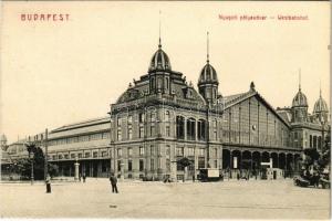 1907 Budapest VI. Nyugati pályaudvar, vasútállomás, villamos. S.L.B. No. 42.