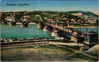 Budapest, Margit híd. Erdélyi udv. fényképész felvétele. Vasúti levelezőlapárusítás 1916.