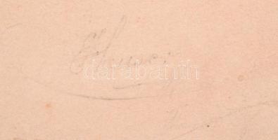 Olvashatatlan jelzéssel, 1900-1930 körül: Koponyák. Ceruza, akvarell, papír, kartonra kasírozva, 27,...