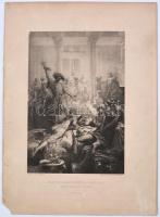 Zichy Mihály rajza után Angerer Gy: Lucifer felköszönti a halottat. Ember tragédiája VI. szín. Fénym...