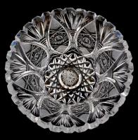 Kis kristály kínáló. Hibátlan. d:15 cm