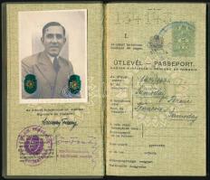 1939 Győr, Magyar Királyság által kiállított fényképes útlevél / Hungarian passport