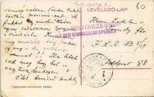 1915 Magyarkapronca, Kaproncza, Pokrivnica, Koprivnica; látkép, templom. Fogyasztási Szövetkezet kia...