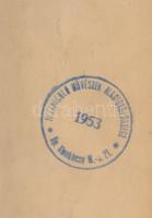 Jelzés nélkül, Hollósy Simon után: Tengerihántás. Színes rézkarc, papír, hátoldalán Rézkarcoló Művés...