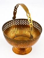 Réz füles, kínáló kosár d:19 cm