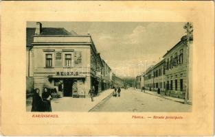 1911 Karánsebes, Caransebes; Fő utca, Reisz B. üzlete / main street, shop. W.L. Bp. 6762. (fl)