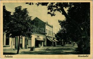 1942 Palánka, Bácspalánka, Backa Palanka; utca, Cikta üzlet, Auto Benzin. Blazek József kiadása / shops, gas oil