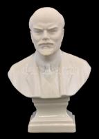 Herendi Lenin porcelán büszt, fehér mázas, hibátlan, jelzett, m: 17 cm