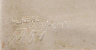 Herendi Lenin porcelán büszt, fehér mázas, hibátlan, jelzett, m: 17 cm