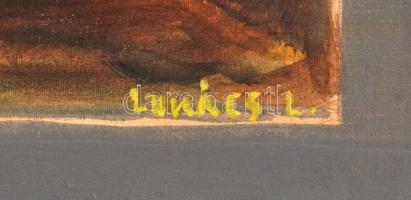 Lukács L jelzéssel: Hölgy portré. Olaj, vászon, 38×23,5 cm