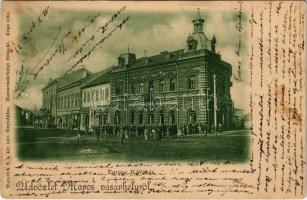 1901 Marosvásárhely, Targu Mures; Europa Kávéház, Bartha Károly üzlete. Weinrich S. b. kir. udv. fényképész képe után / cafe and shops (EK)