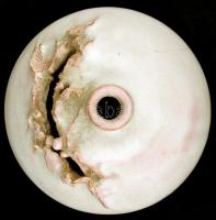 Karsay Judit (1945-): Mázas kerámia asztali váza,  jelzett, m: 10 cm