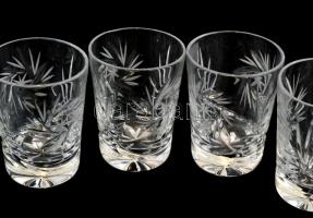 6 db kristály pálinkás pohár eredeti dobozában. Hibátlan