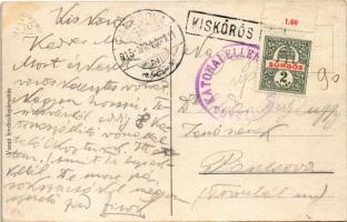 1915 Temesvár, Timisoara; Szekerész kaszárnya. Vasúti levelezőlapárusítás / K.u.K. military barrack ...