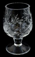 Kristály likőrös pohár. 6 db hibátlan. 6 cm