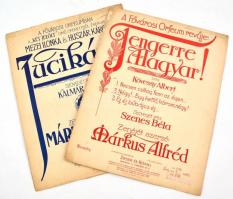 3 db régi kotta - Tudom, hogy visszahívsz majd engemet; Márkus Alfréd: Jucikám!; Márkus Alfréd: Tengerre magyar!