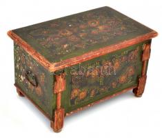 Festett fa ládika kopottas állapotban 18,5x30x17,5 cm